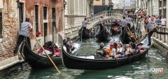 Grandi manovre sul canale a Venezia