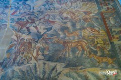 Dettaglio dei mosaici della Villa Romana del Tellaro (Siracusa)