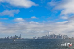 Vista sullo skyline dallo Staten Island Ferry