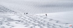 Sinuosi ricami sul mantello dell'inverno (vallone del Grand Etret   Valsavarenche)
