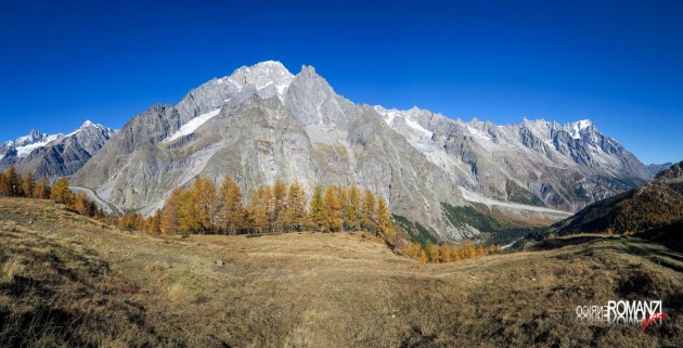Monte Bianco e Grandes Jorasses dalla Val Veny (Courmayeur)